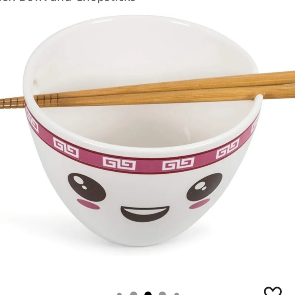 Ramen Bowl Miso Hungry Bowl with Chopsticks Set New - Picture 2 of 8